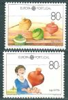Португалия 1989, Европа,  Дети, 1 марка+1 марка из блока